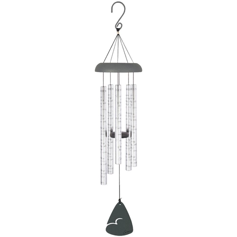 Carson Windspiel 'Faith Family Friends', 76,2 Cm – 5 Aluminium-Röhren, Eloxiert