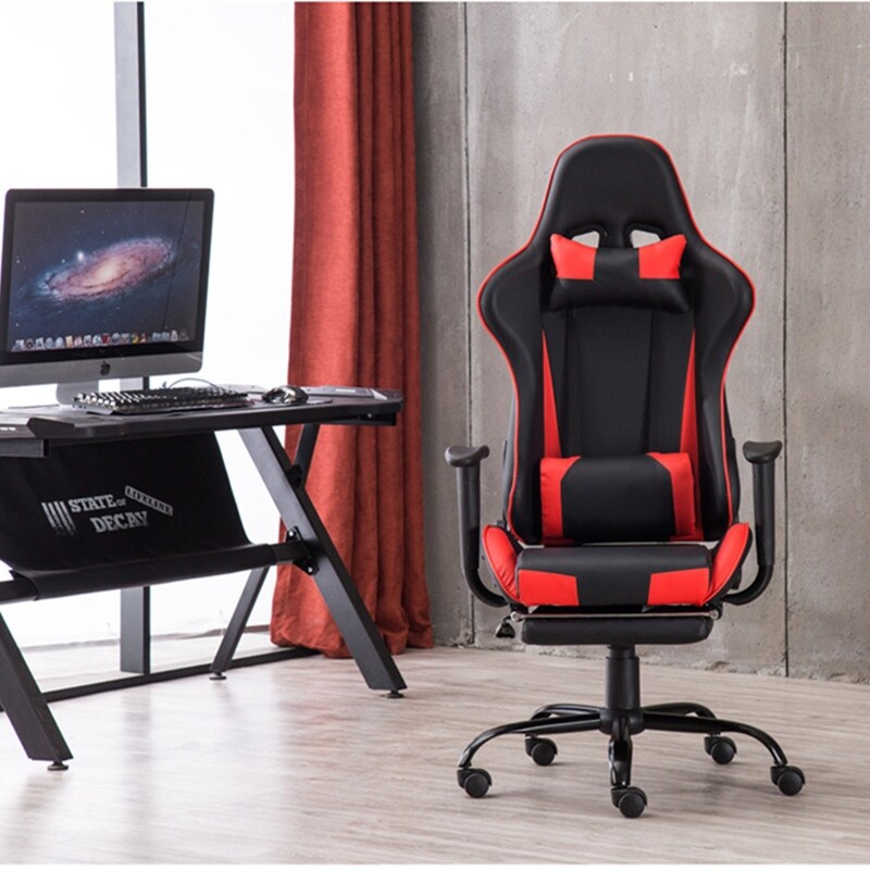High Back Racing Gaming Chair Office Chair with Footrest Tier Overstock