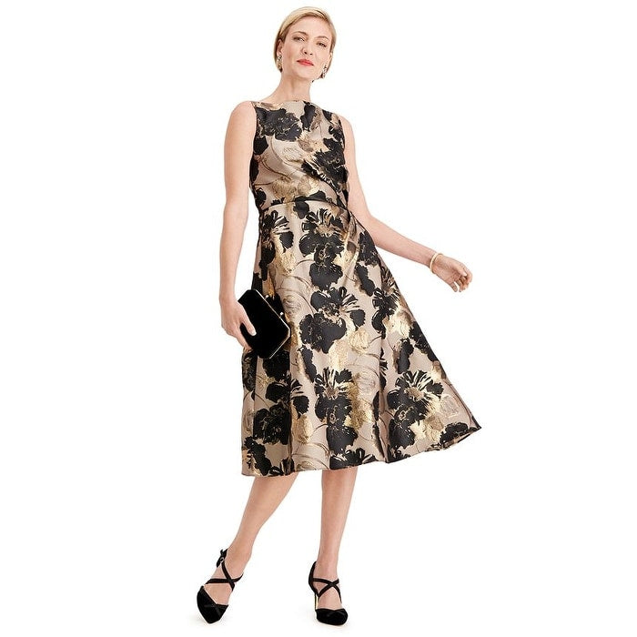 Adrianna Papell Women's Floral a line Dress Black Size 6 – Overstock