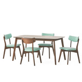 Alma Mid-Century 5-piece Wood Rectangle Dining Set by Christopher Knight Home