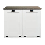 American Furniture Classics Double Wide Laundry Cabinet w/ Soft Close Tilt Out Doors with Woodgrain Finished Top