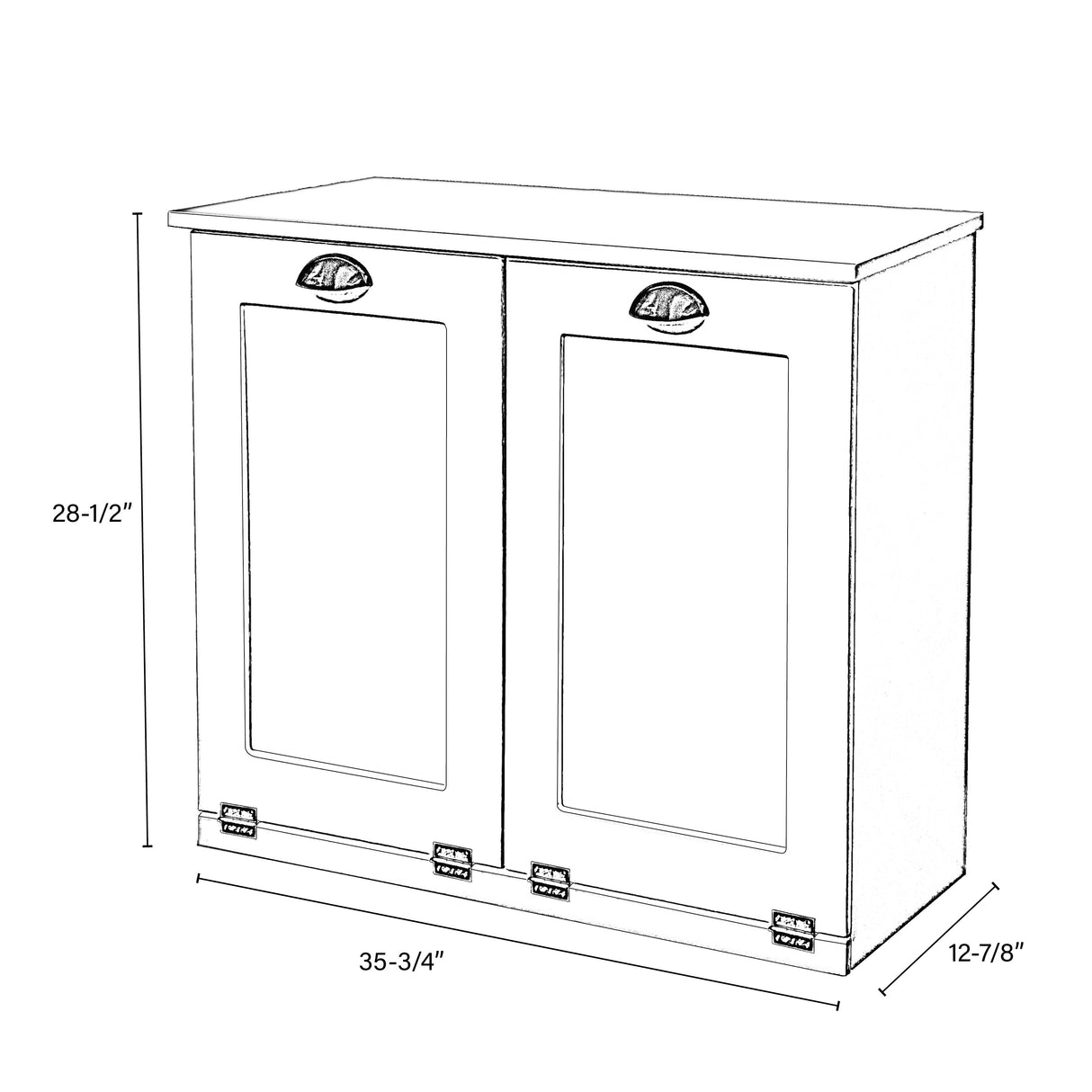 American Furniture Classics Double Wide Laundry Cabinet w/ Soft Close Tilt Out Doors with Woodgrain Finished Top