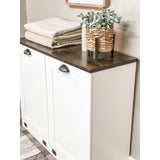 American Furniture Classics Double Wide Laundry Cabinet w/ Soft Close Tilt Out Doors with Woodgrain Finished Top