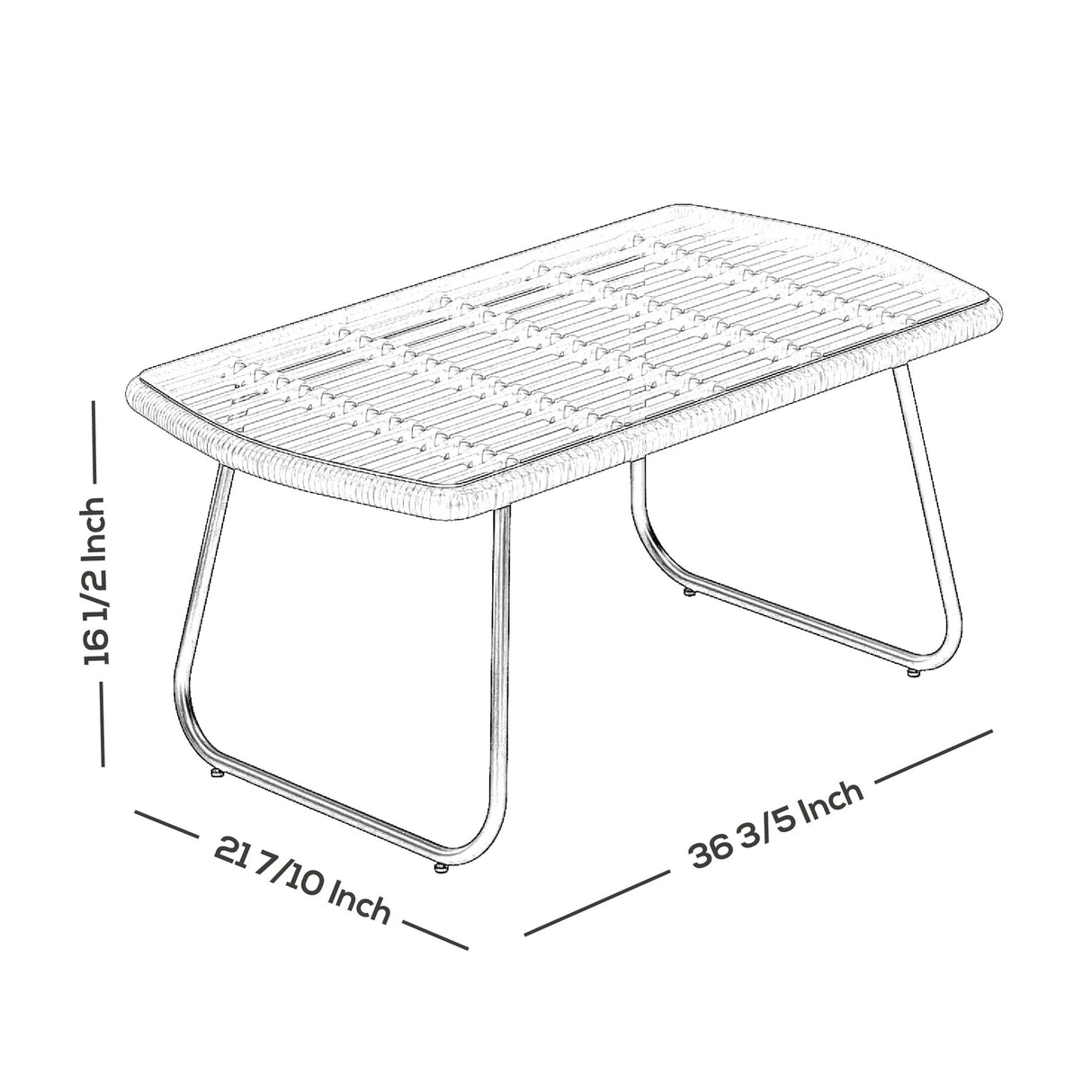 Arden 4-Piece Outdoor Wicker Patio Conversation Set with Cushions