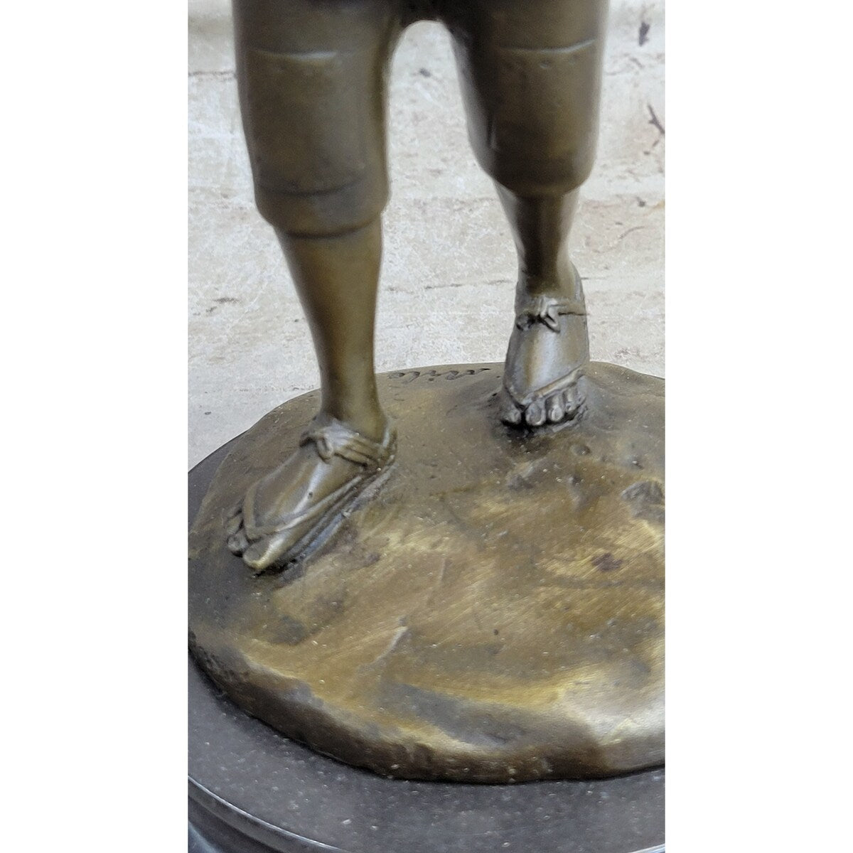 Art Deco Marble Base Bronze Sculpture Statue Chinese School Boy Hot Ca ...