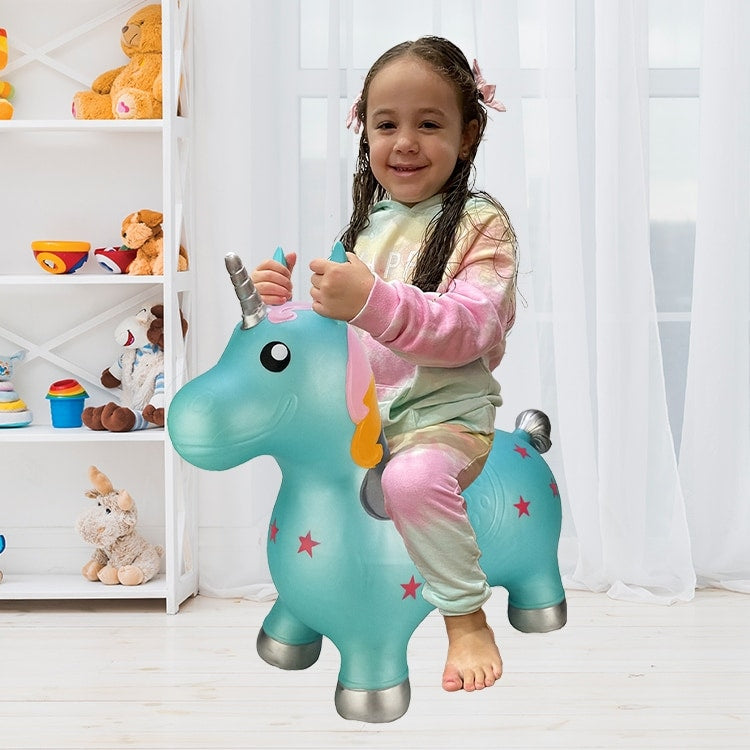 BounceZiez Inflatable Bouncy Ride-On Hopper with Pump – Overstock