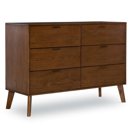 Carter Wooden Mid-Century 6-Drawer Dresser