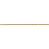 Curata 14k Yellow Gold Solid 0.5mm Carded Cable Rope Chain Necklace Options: 16 18 20 24