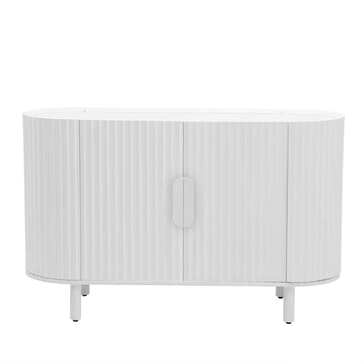 Curved Design Light Luxury Sideboard with Adjustable Shelves,Suitable ...