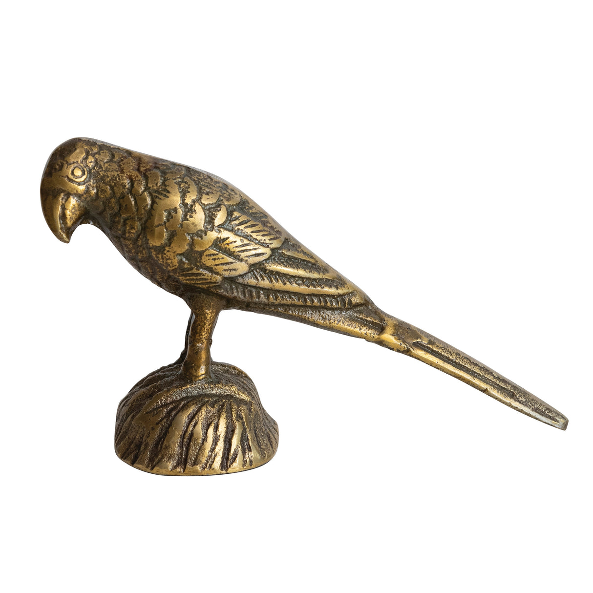 Decorative Embossed Aluminum Bird - 7.5"L x 2.3"W x 4.0"H