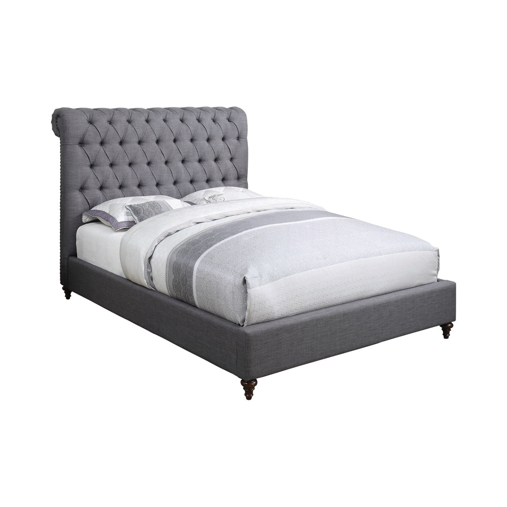 Devon Button Tufted Upholstered Bed – Overstock