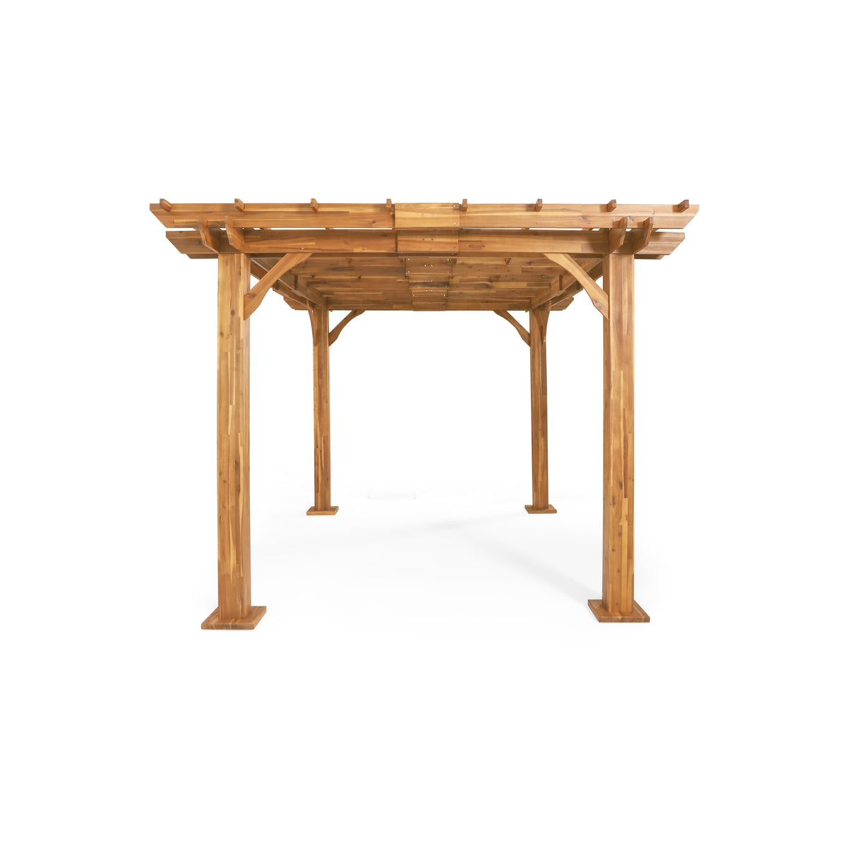 Doland Outdoor 12' x 10' Acacia Wood Pergola by Christopher Knight Home