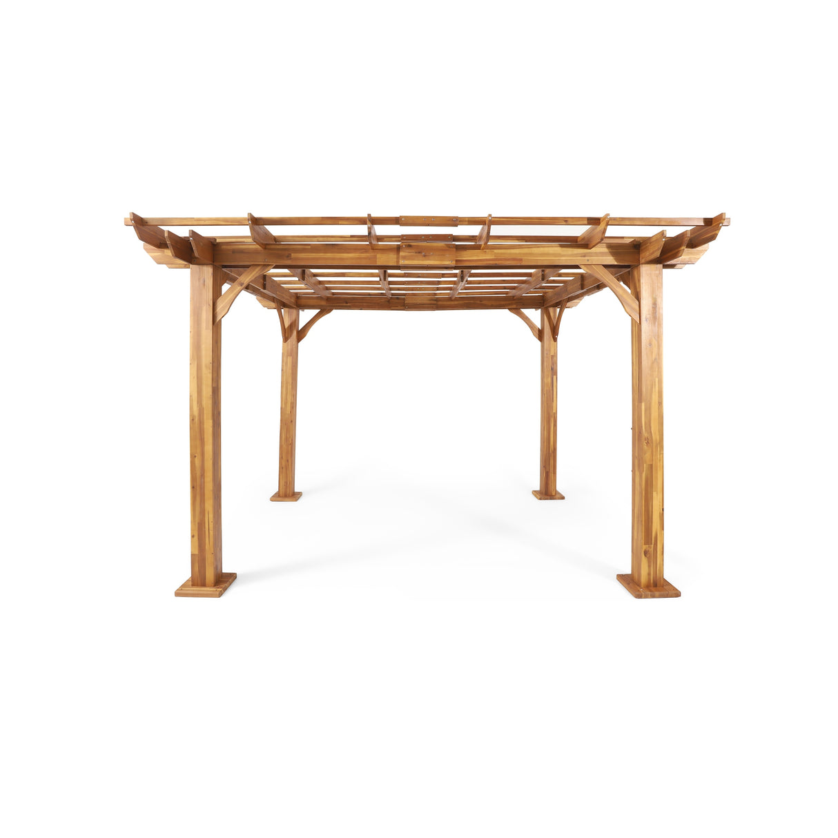 Doland Outdoor 12' x 10' Acacia Wood Pergola by Christopher Knight Home