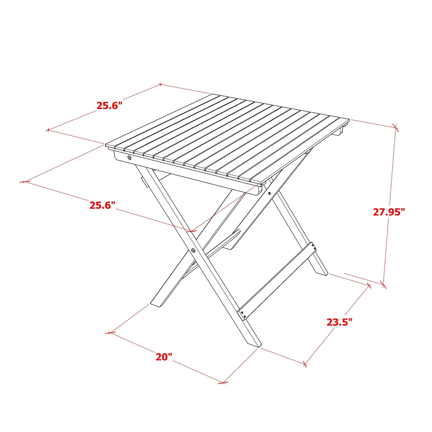 East West Furniture 3 Piece Wood Folding Table Set- a Outdoor Acacia W ...