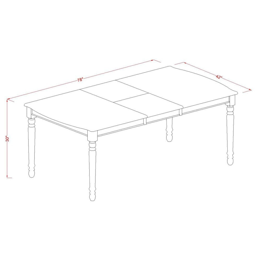 East West Furniture Dover Dining Table - a Rectangle Wooden Table Top ...