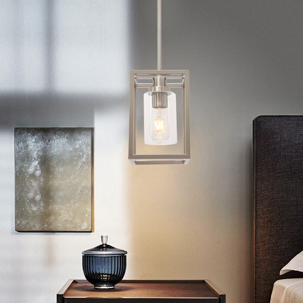 Elliot Farmhouse Clear Glass Pendant Light