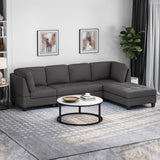 Findon Contemporary 4-seater Fabric Sectional by Christopher Knight Home