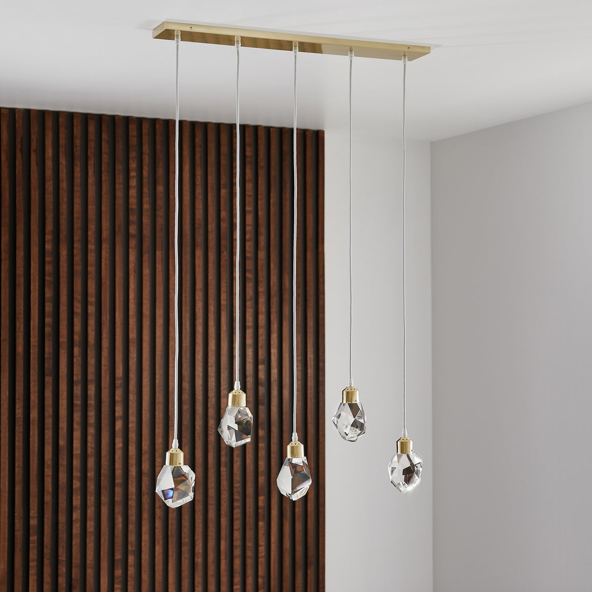 Galway Crystal Rock LED Pendant / Chandelier by iNSPIRE Q Bold