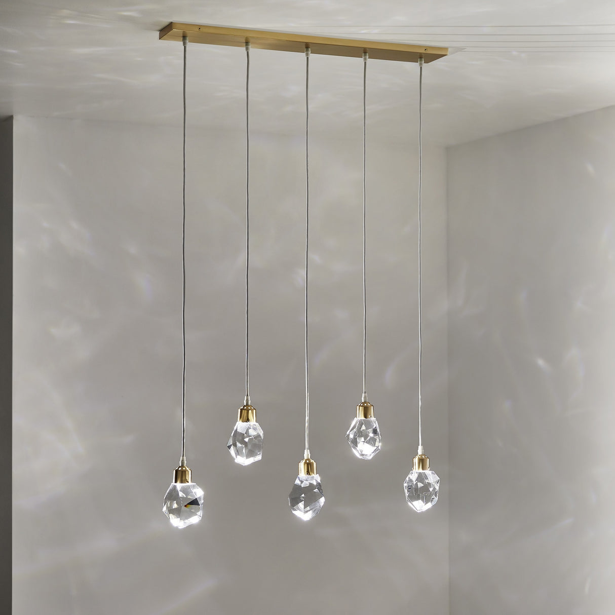 Galway Crystal Rock LED Pendant / Chandelier by iNSPIRE Q Bold