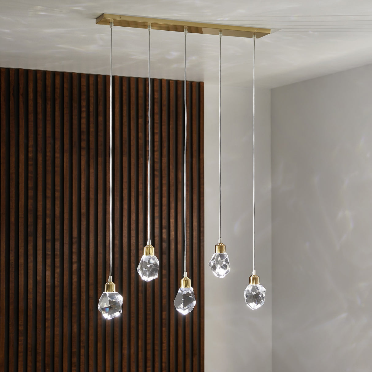 Galway Crystal Rock LED Pendant / Chandelier by iNSPIRE Q Bold