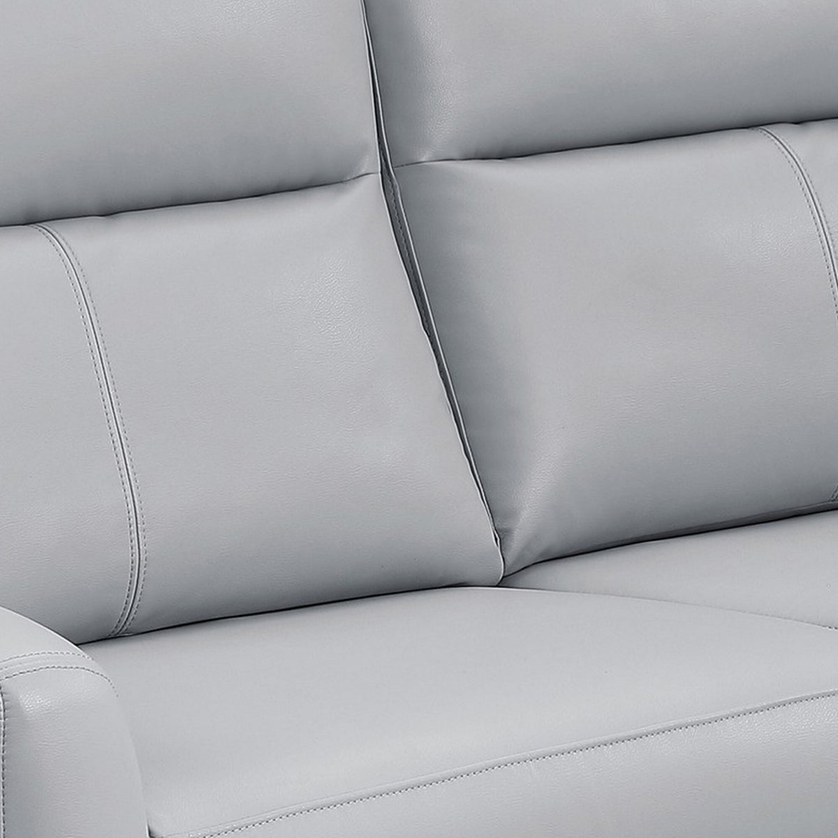Hal 78 Inch Power Recliner Sofa, Gel Memory Foam, USB, Gray Faux Leath ...