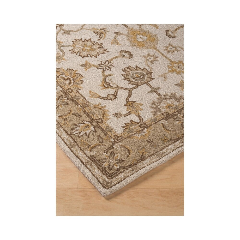 Signature Design by Ashley Hand-tufted Jinx Gold Border Wool Rug - 5 ...