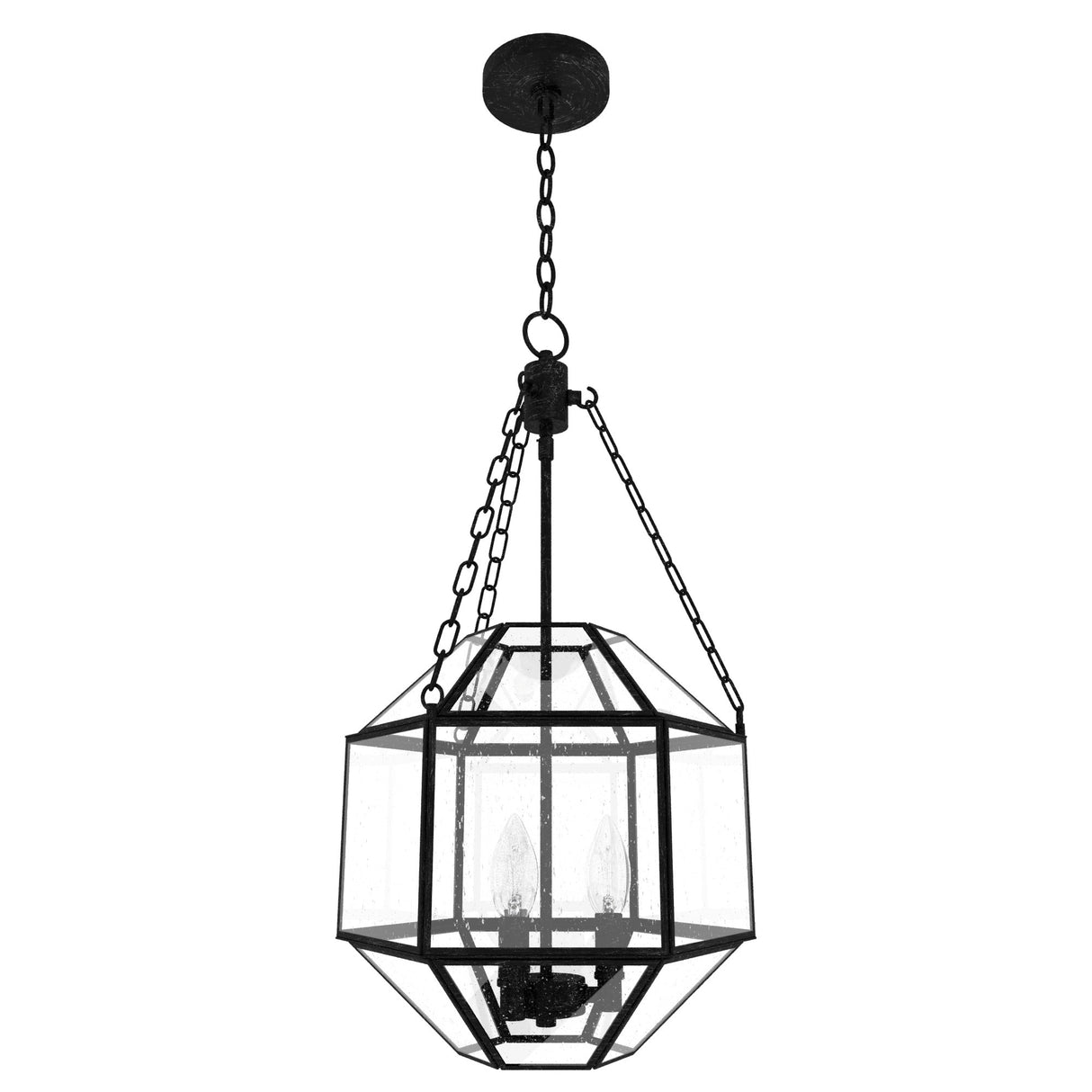 Hunter 15" Indria 3-Light Pendant - Dining Room, Island, Entry - Industrial, Transitional, Geometric