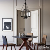 Hunter 15" Indria 3-Light Pendant - Dining Room, Island, Entry - Industrial, Transitional, Geometric