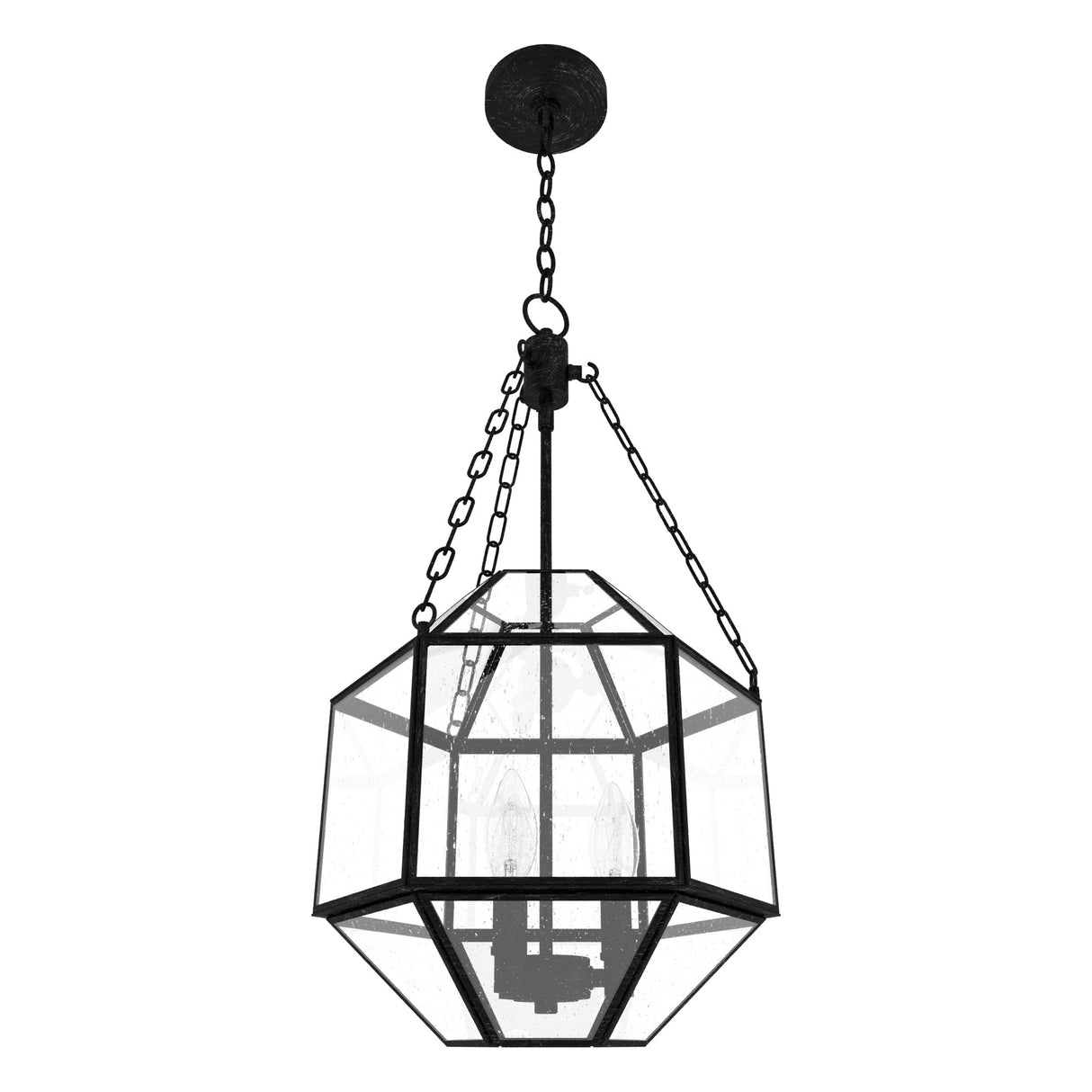 Hunter 15" Indria 3-Light Pendant - Dining Room, Island, Entry - Industrial, Transitional, Geometric