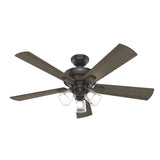 Hunter 52" Crestfield Ceiling Fan with LED Light Kit and Handheld Remote - Casual, Farmhouse, Transitional, Rustic