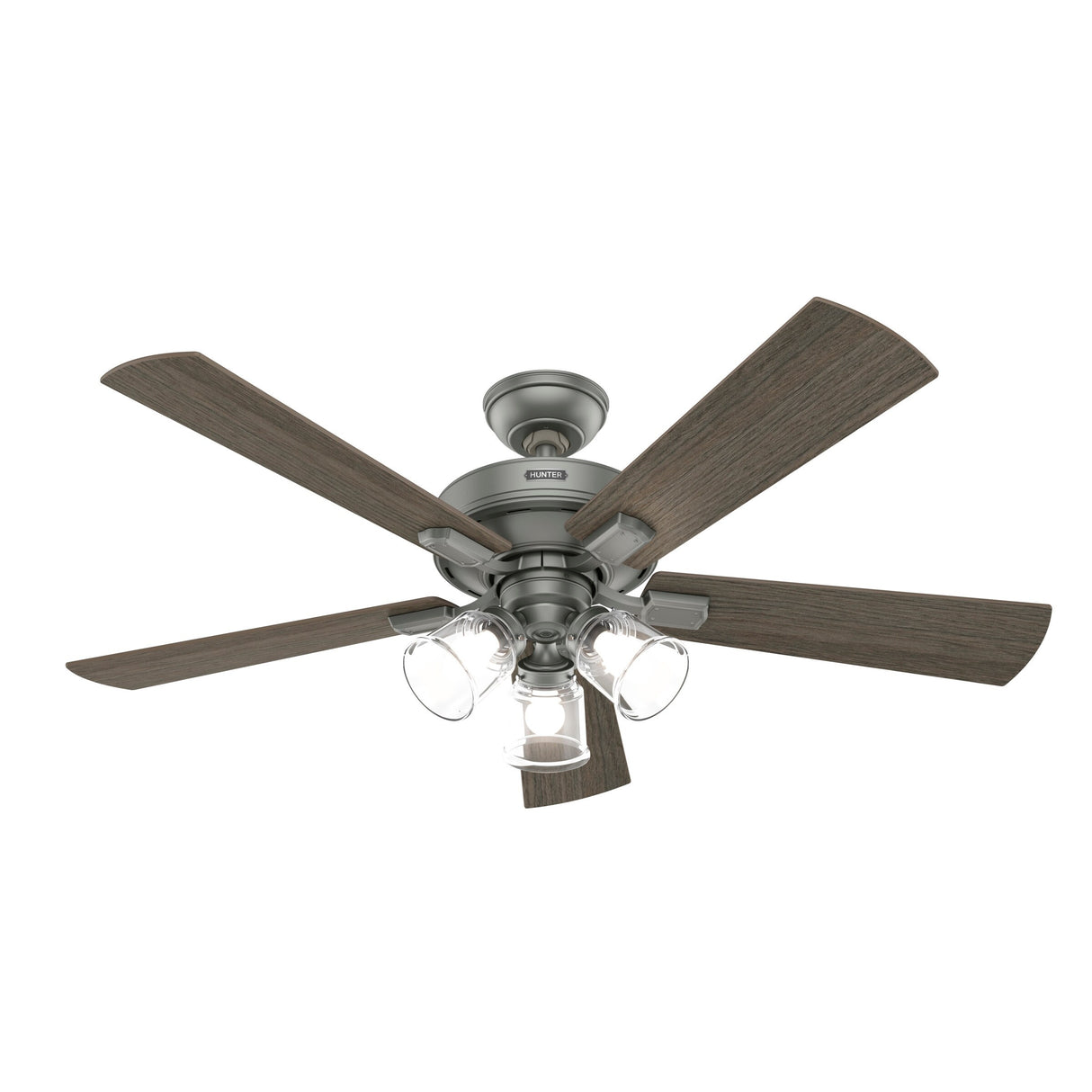 Hunter 52" Crestfield Ceiling Fan with LED Light Kit and Handheld Remote - Casual, Farmhouse, Transitional, Rustic