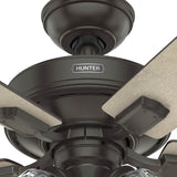 Hunter 52" Crestfield Ceiling Fan with LED Light Kit and Handheld Remote - Casual, Farmhouse, Transitional, Rustic