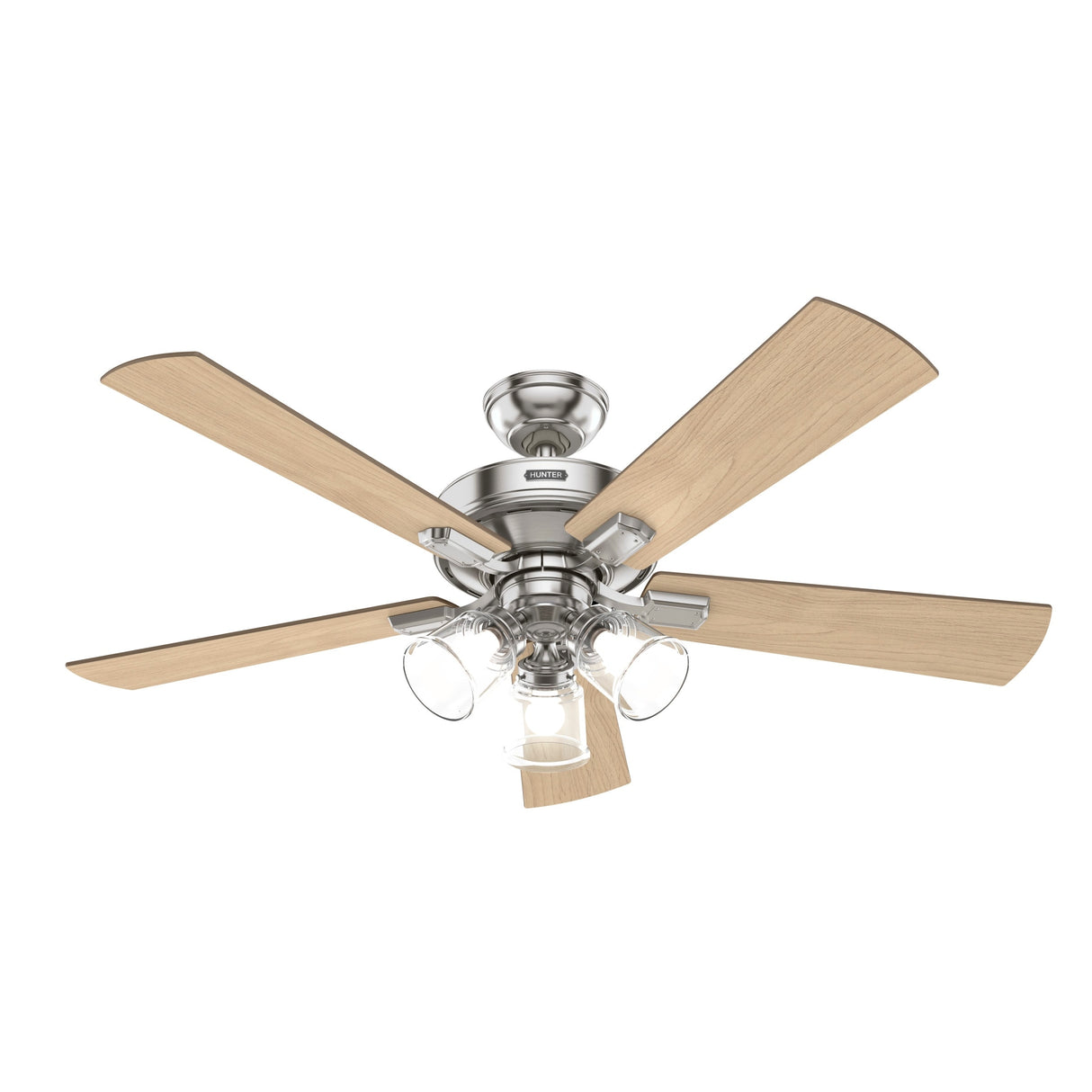 Hunter 52" Crestfield Ceiling Fan with LED Light Kit and Handheld Remote - Casual, Farmhouse, Transitional, Rustic