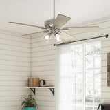 Hunter 52" Crestfield Ceiling Fan with LED Light Kit and Handheld Remote - Casual, Farmhouse, Transitional, Rustic