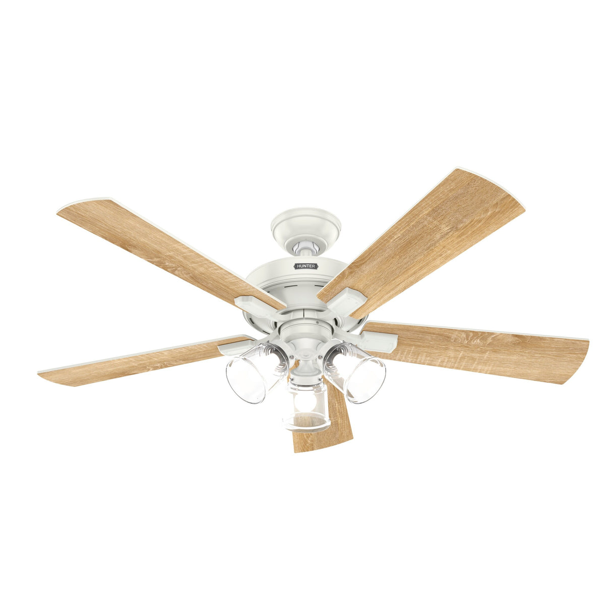 Hunter 52" Crestfield Ceiling Fan with LED Light Kit and Handheld Remote - Casual, Farmhouse, Transitional, Rustic