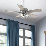 Hunter 52" Crestfield Ceiling Fan with LED Light Kit and Handheld Remote - Casual, Farmhouse, Transitional, Rustic