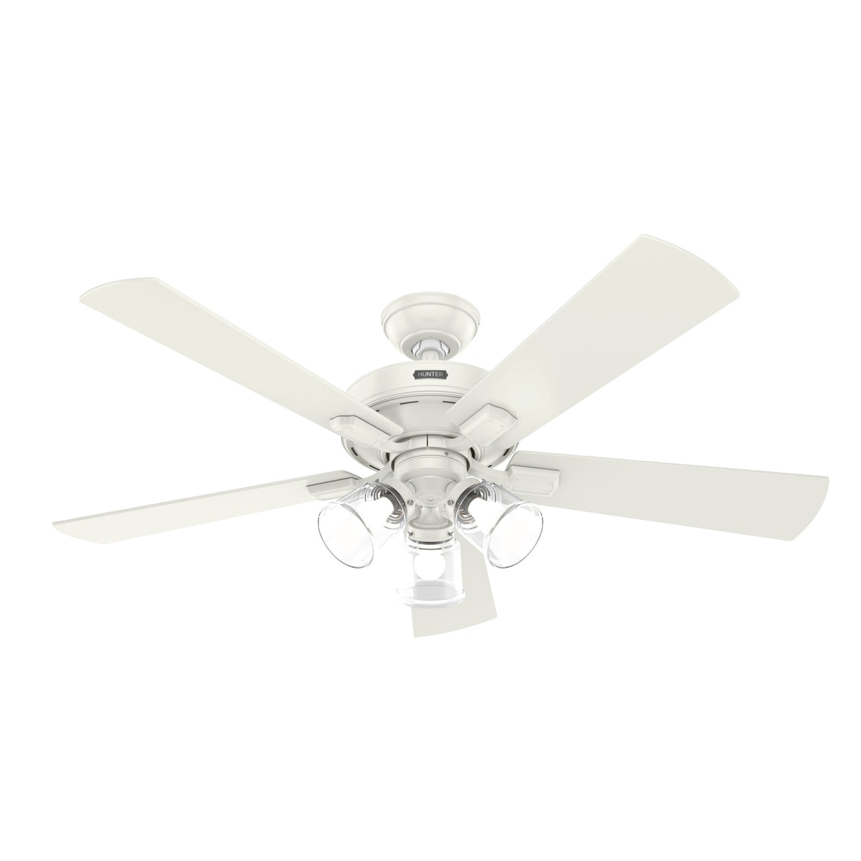 Hunter 52" Crestfield Ceiling Fan with LED Light Kit and Handheld Remote - Casual, Farmhouse, Transitional, Rustic