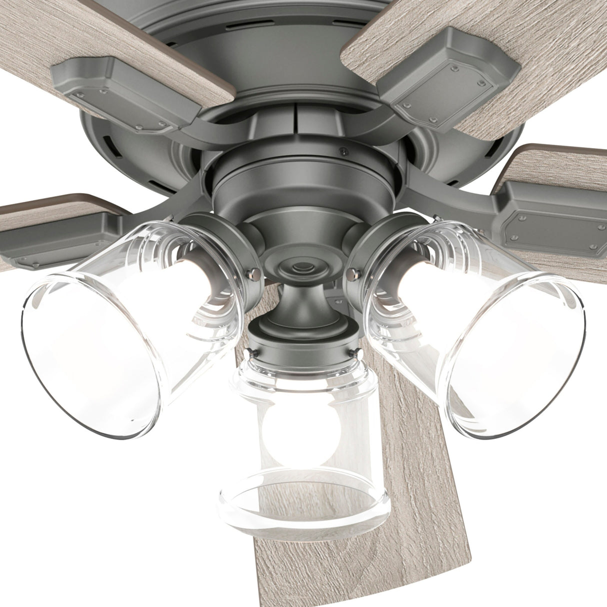 Hunter 52" Crestfield Ceiling Fan with LED Light Kit and Handheld Remote - Casual, Farmhouse, Transitional, Rustic