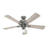 Hunter 52" Crestfield Ceiling Fan with LED Light Kit and Handheld Remote - Casual, Farmhouse, Transitional, Rustic