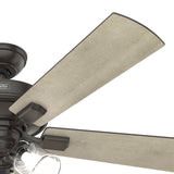 Hunter 52" Crestfield Ceiling Fan with LED Light Kit and Handheld Remote - Casual, Farmhouse, Transitional, Rustic