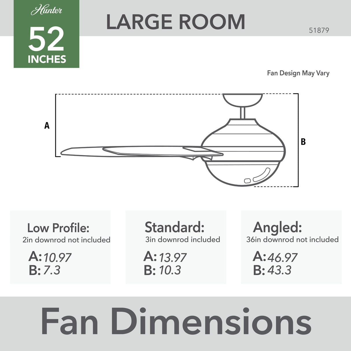 Hunter 52" Georgetown Windmill Ceiling Fan w/LED Light, Remote & Easy 1-2-3 Installation!