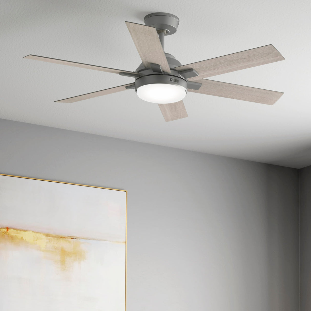 Hunter 52" Georgetown Windmill Ceiling Fan w/LED Light, Remote & Easy 1-2-3 Installation!