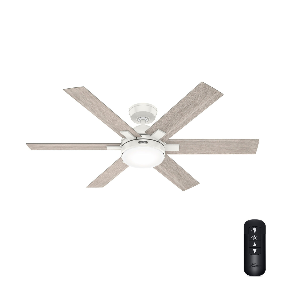 Hunter 52" Georgetown Windmill Ceiling Fan w/LED Light, Remote & Easy 1-2-3 Installation!