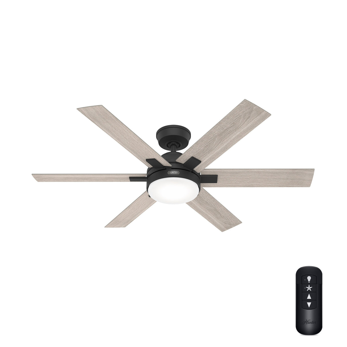 Hunter 52" Georgetown Windmill Ceiling Fan w/LED Light, Remote & Easy 1-2-3 Installation!