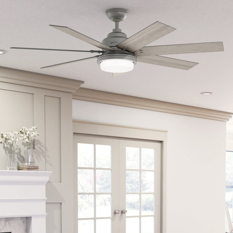 Hunter WiFi Whittington Ceiling Fan with LED Light, Handheld Remote - Windmill - Industrial, Farmhouse, Rustic - SMART FAN!