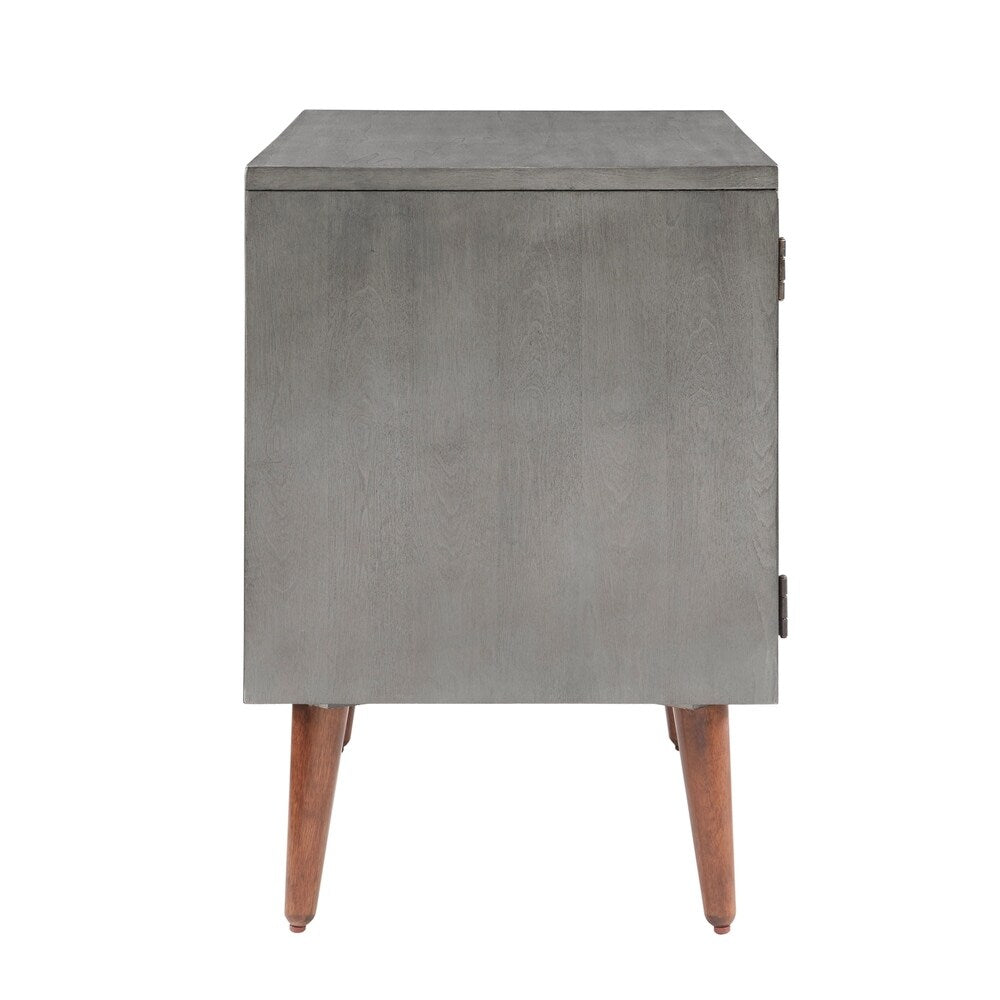 Carson Carrington Haapsalu Grey Storage Nightstand