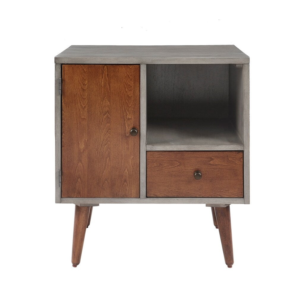 Carson Carrington Haapsalu Grey Storage Nightstand