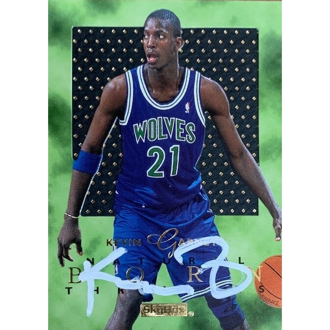 Kevin Garnett Autographed 1995 Skybox E-XL #5 Natural Born 