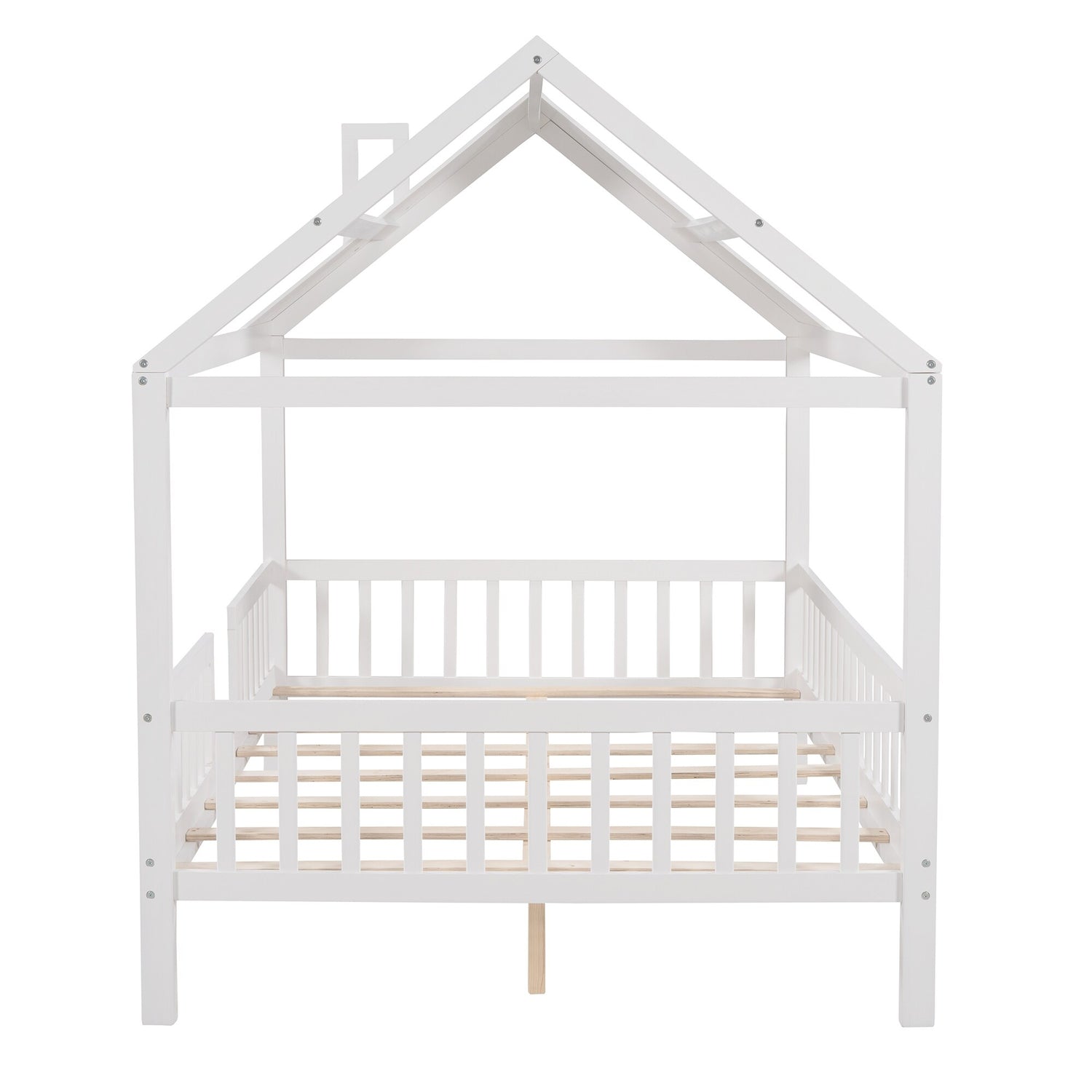 Kid-Friendly Design Full Size House Bed Kids Bed With Fence – Overstock