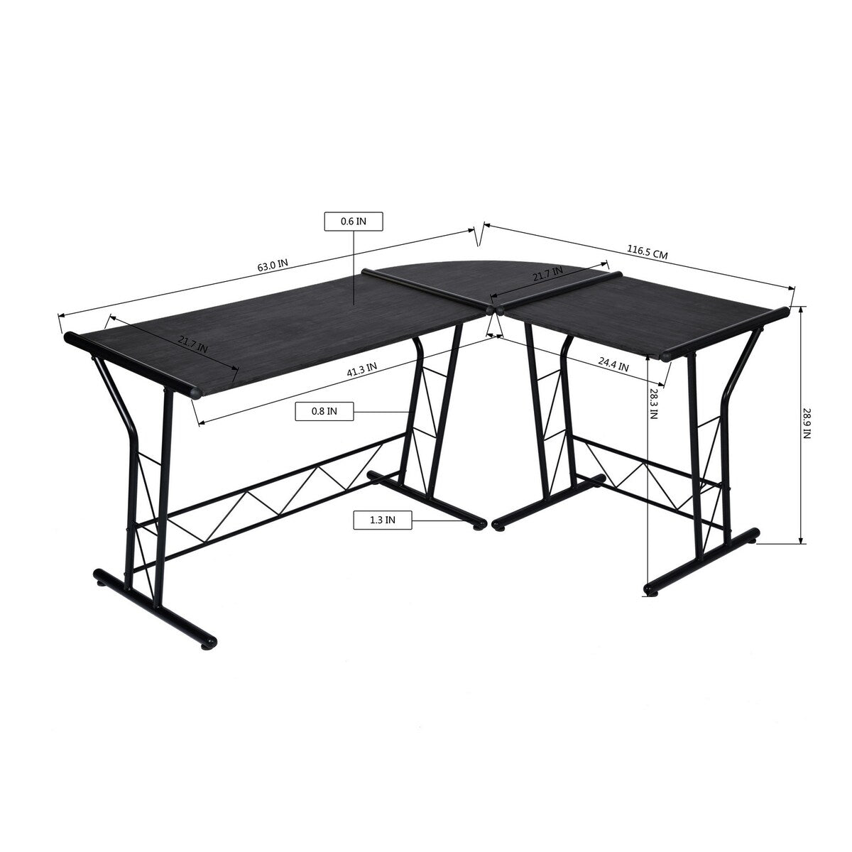L Shaped Desk Home Office Corner Desk,Gaming Computer Desk,PC Latop St ...